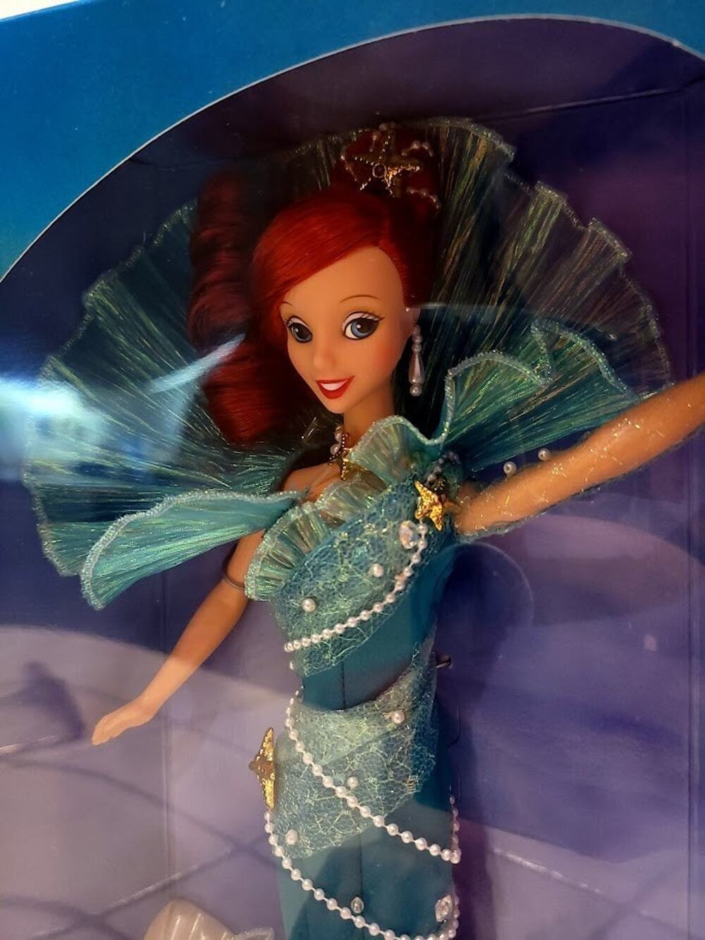 1997 Mattel Disney Little Mermaid Aqua Fantasy Ariel Collector Doll 17827